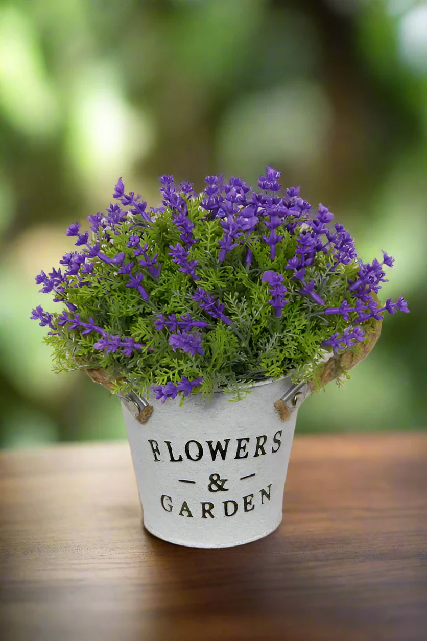 Potted Flowers with Rope Handle-19cm - Image 6