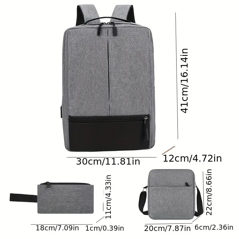 Oxford Men's Large Capacity Travel Backpack -1pc Large size - Image 3