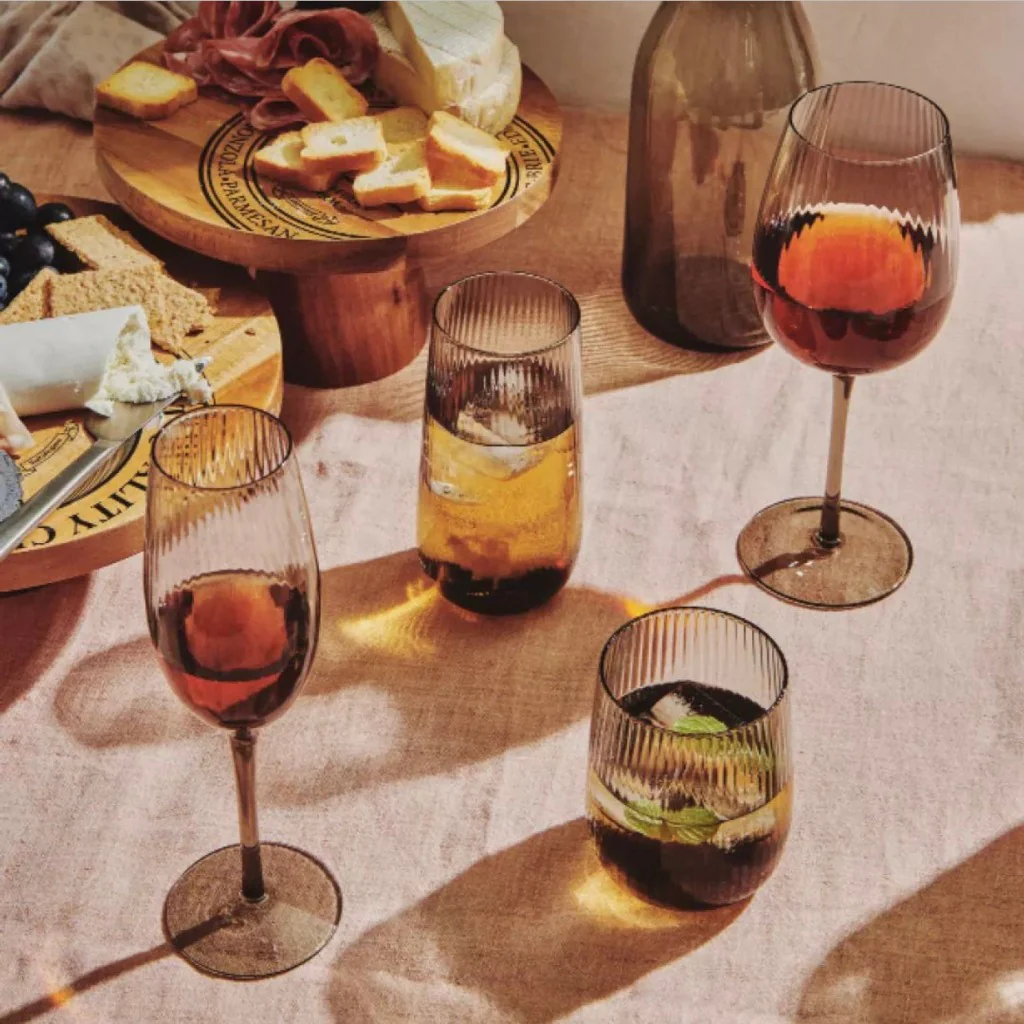 AMANA Set of 4 Highball Glasses - Grey - Image 3