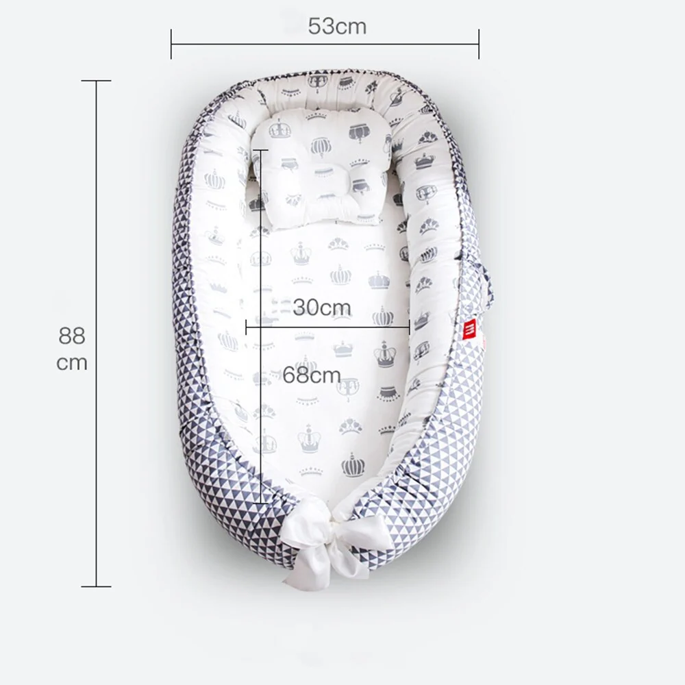 Baby Nest, Baby Lounger, Baby bed for Infant & Newborn Babies, 100% cotton - Cuteably - Image 28