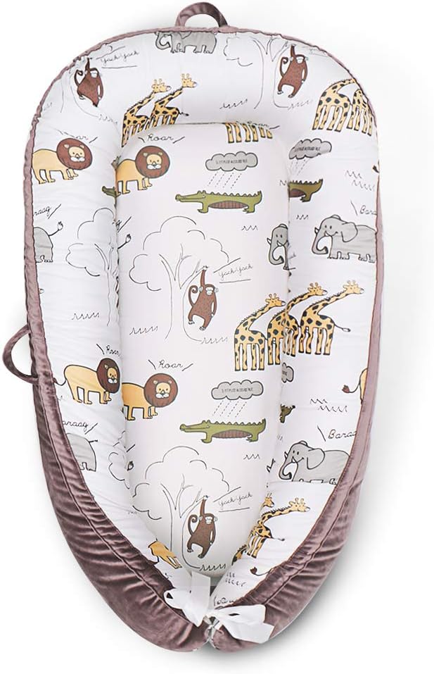 Baby Nest, Baby Lounger, Baby bed for Infant & Newborn Babies, 100% cotton - Cuteably - Image 3