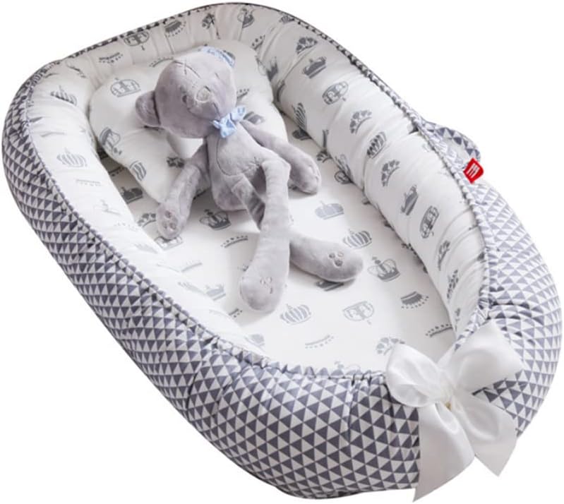 Baby Nest, Baby Lounger, Baby bed for Infant & Newborn Babies, 100% cotton - Cuteably - Image 9