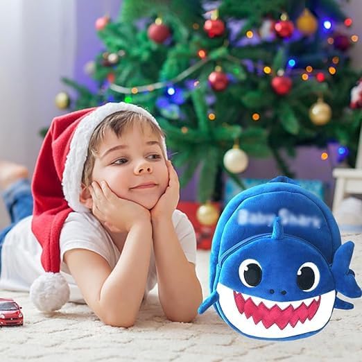 Baby Shark Toddler Backpack – Kids Cartoon Plush Bag with Straps – Waterproof & Machine Washable – School, Travel, Nursery – Blue / Yellow / Pink - Image 7