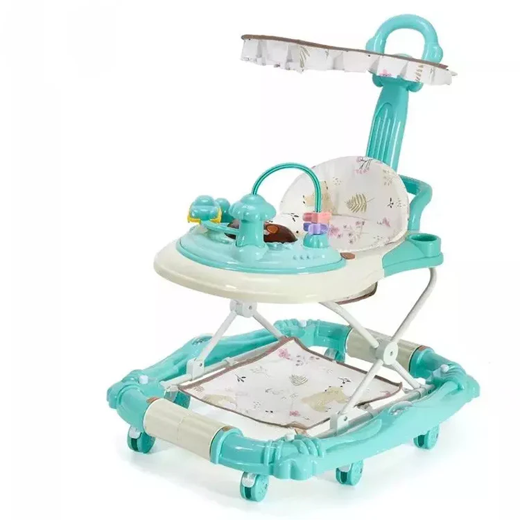 Baby Walker With Handle - Green - Image 4