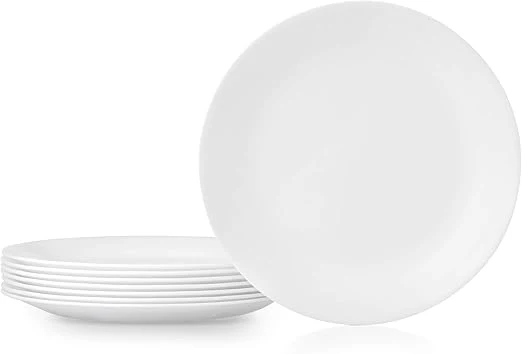 Bella House Ceramic Dinnerware – Curved White Plates (Entree & Dinner) - Image 3