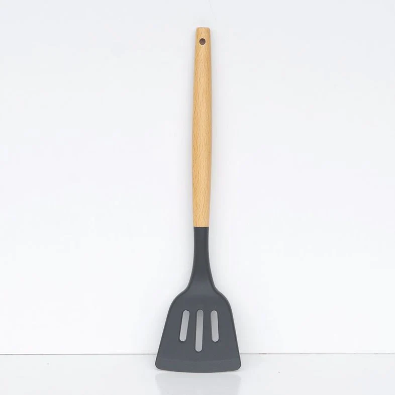 Accent Acacia Handle Silicone Slotted Lifter - Image 2