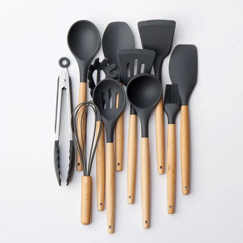 Accent Acacia Handle Silicone Slotted Lifter - Image 4