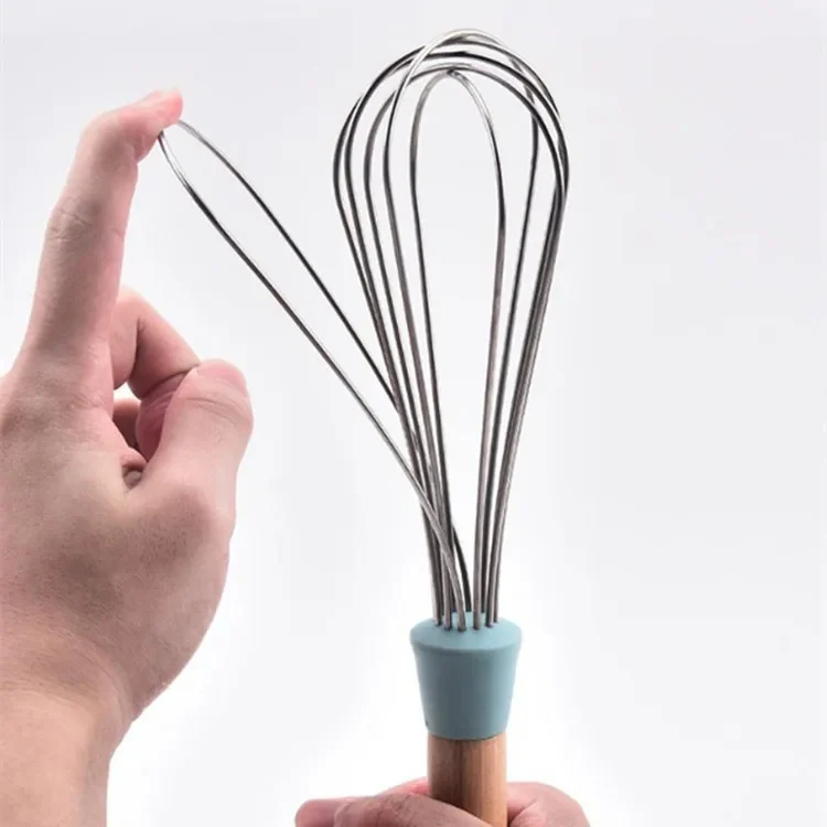 Accent Acacia Handle Silicone Whisk - Image 5