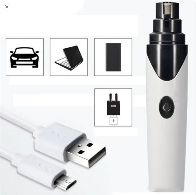 BLISS Pet Nail Grinder – 2-Speed Rechargeable Electric Nail Trimmer for Dogs & Cats - Image 4