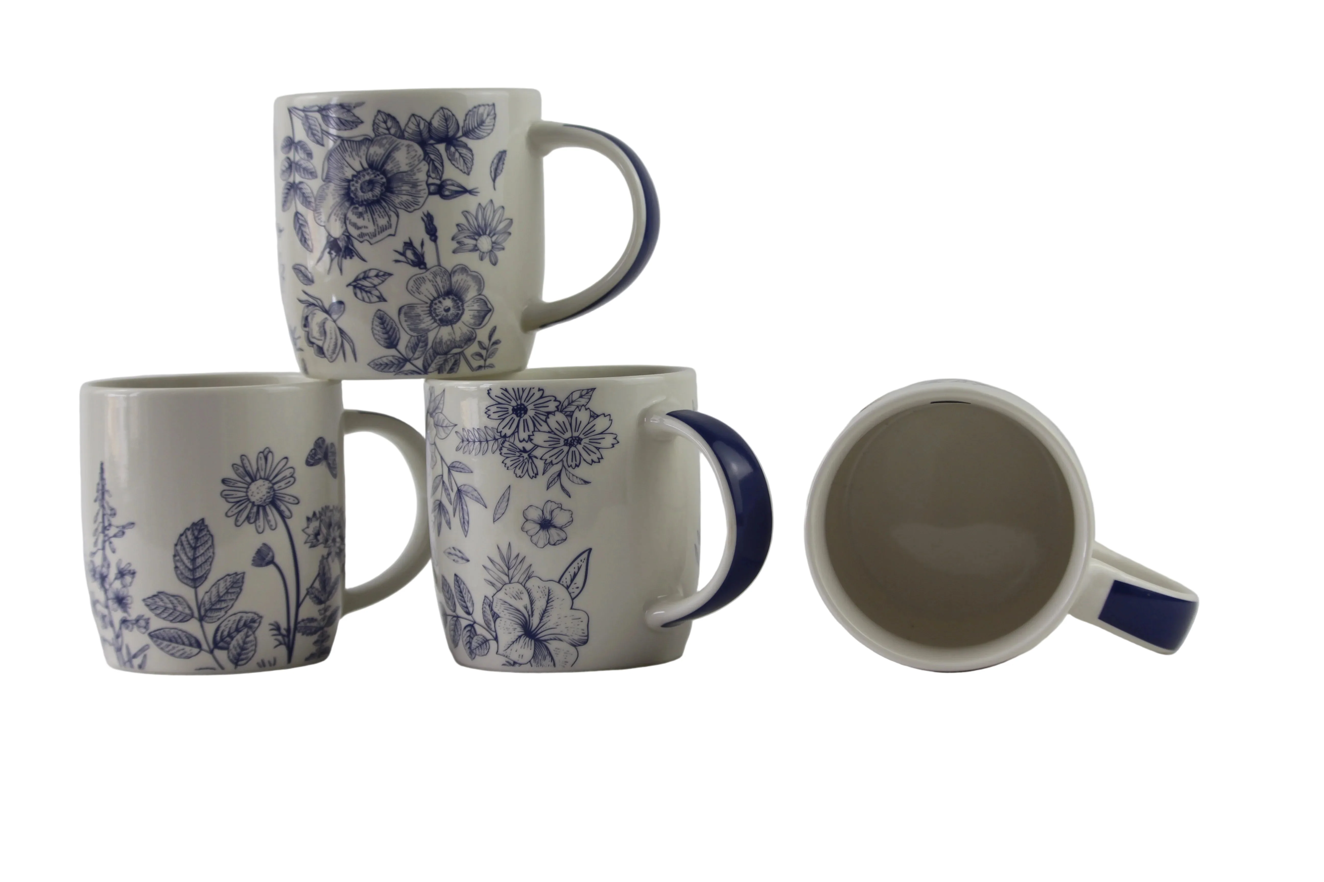 ELEGANT BLUE FLORAL Coffee Mugs NEW BONE CHINA MUG 360ml - Image 3