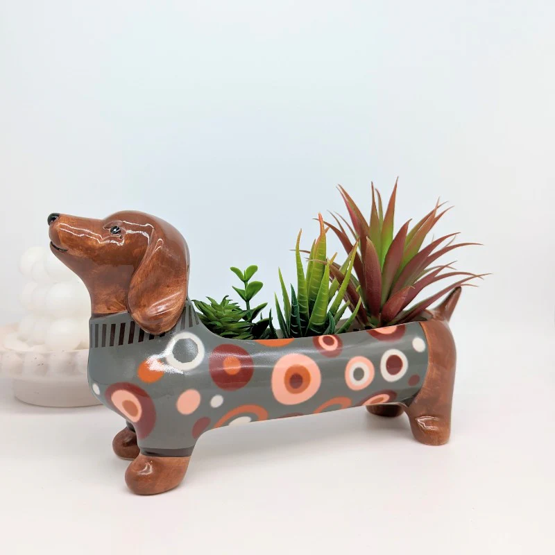 Dachshund Sausage Dog Planter Pot - Image 5