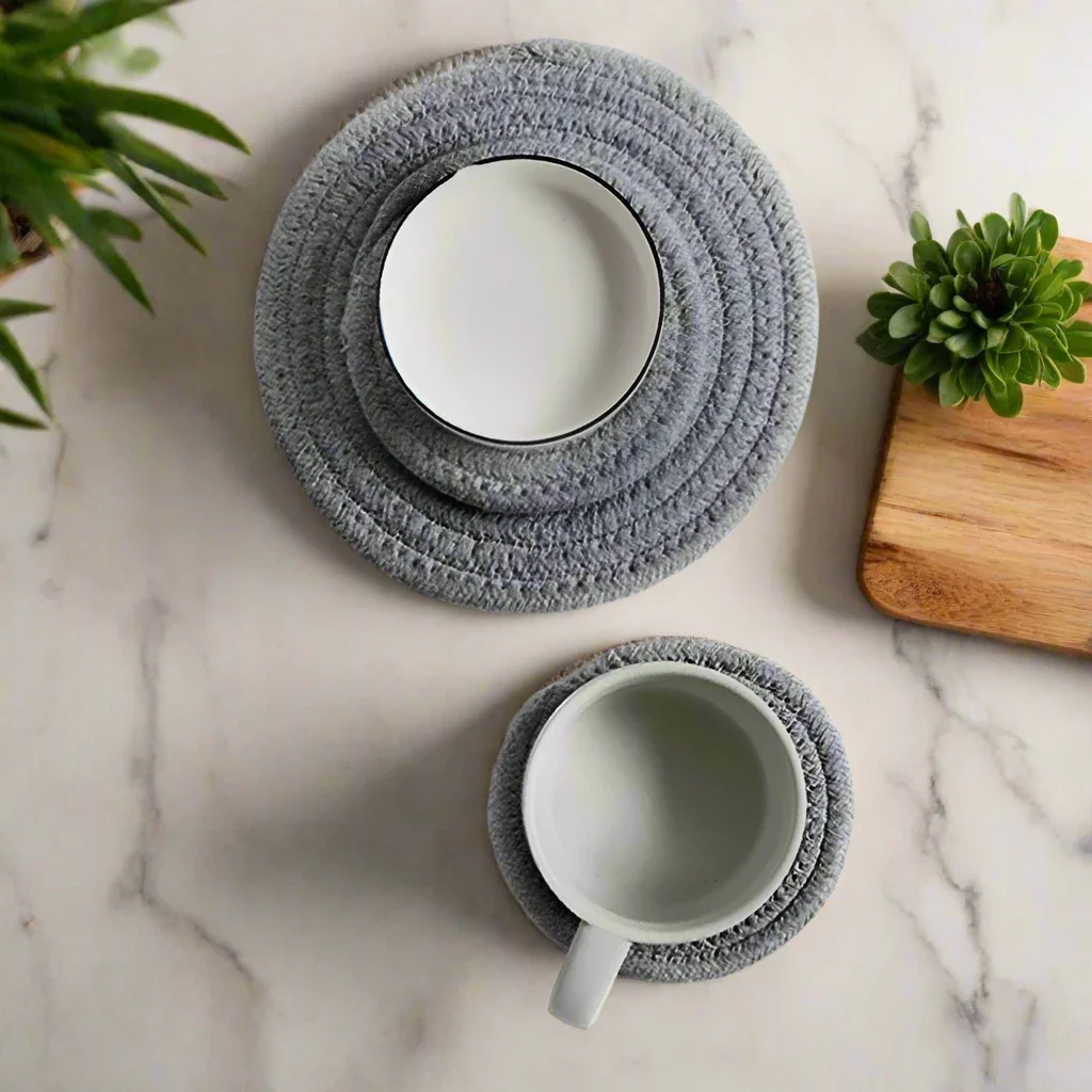 Handmade Braided Drink Coasters - Image 20