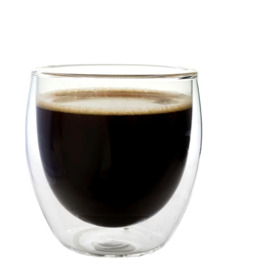 Premium Glass Coffee Mug Set of 2 – Double Wall Insulation, 3 Sizes(80ml, 250ml, 350ml) - Image 2