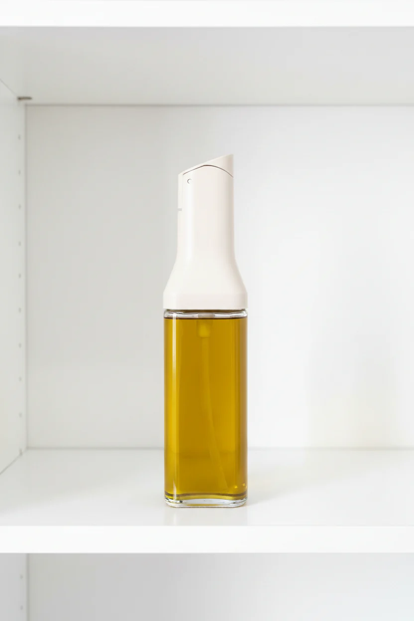 GLASS OIL DISPENSER W AUTO FLIP 350ML