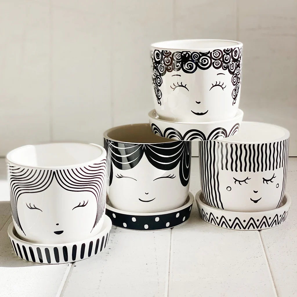 Hipster Face Pots-Large - Image 5