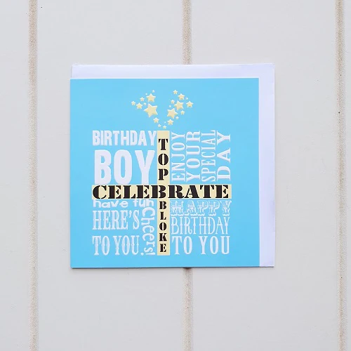 Kid's Celebration Top Bloke Birthday Greeting Card
