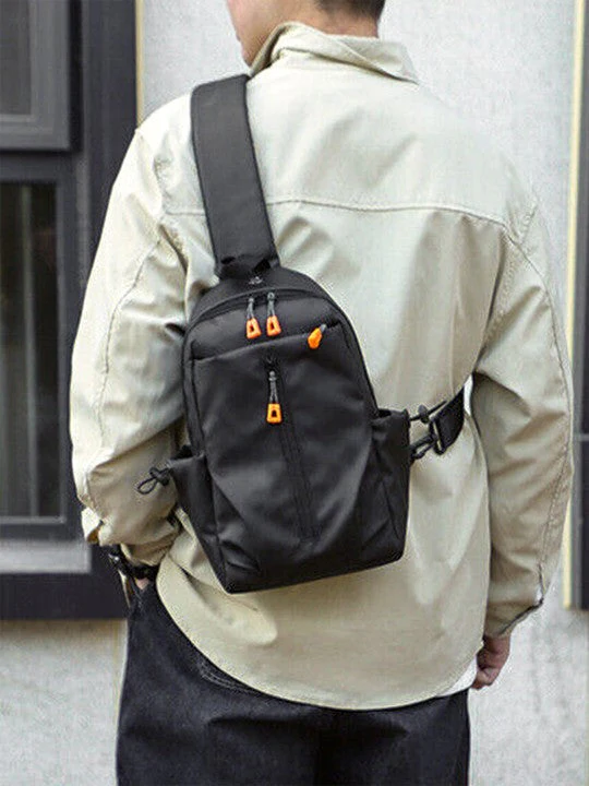 Unisex Textured Crossbody Chest Bag Backpack - Image 5
