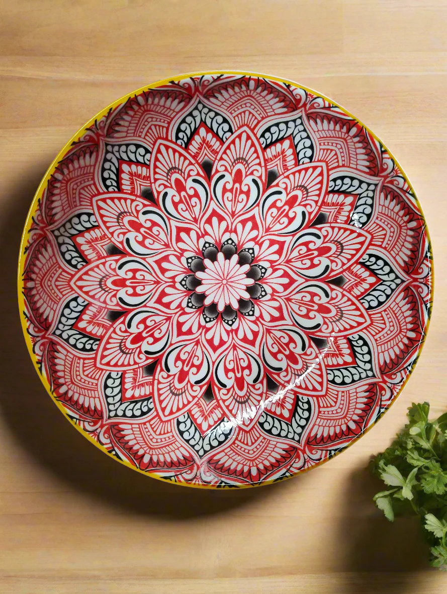 Moroccan Style Shallow Salad Bowl - 22.5 cm - Image 15