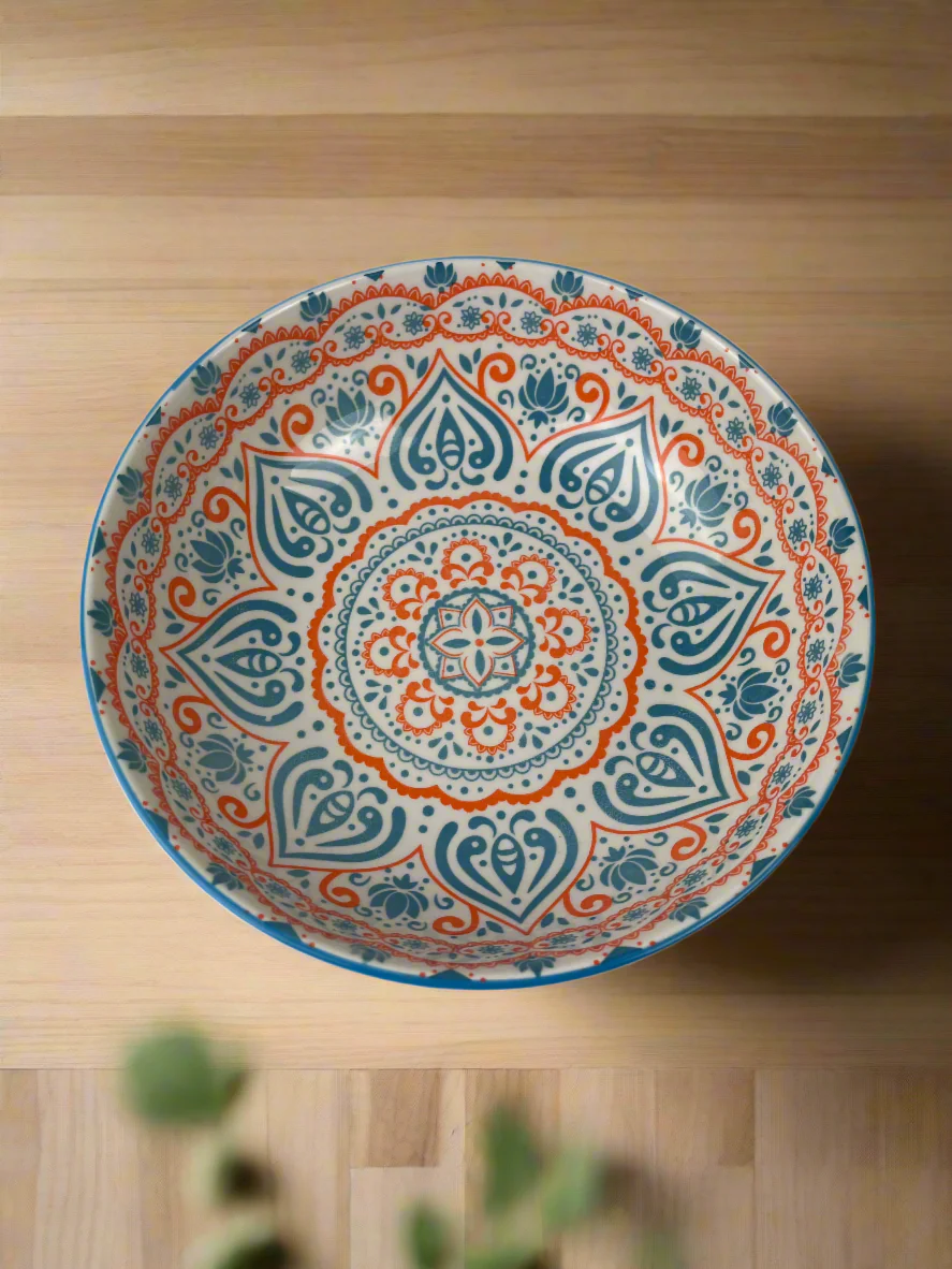 Moroccan Style Shallow Salad Bowl - 22.5 cm - Image 17