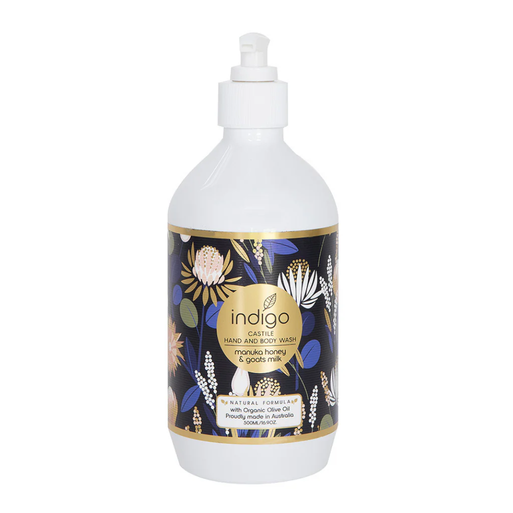 Organic Olive Oil Hand & Body Wash Manuka Honey & Goats Milk 500ml