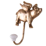 Flying Pig Wall Hook – Antique Gold - Image 2
