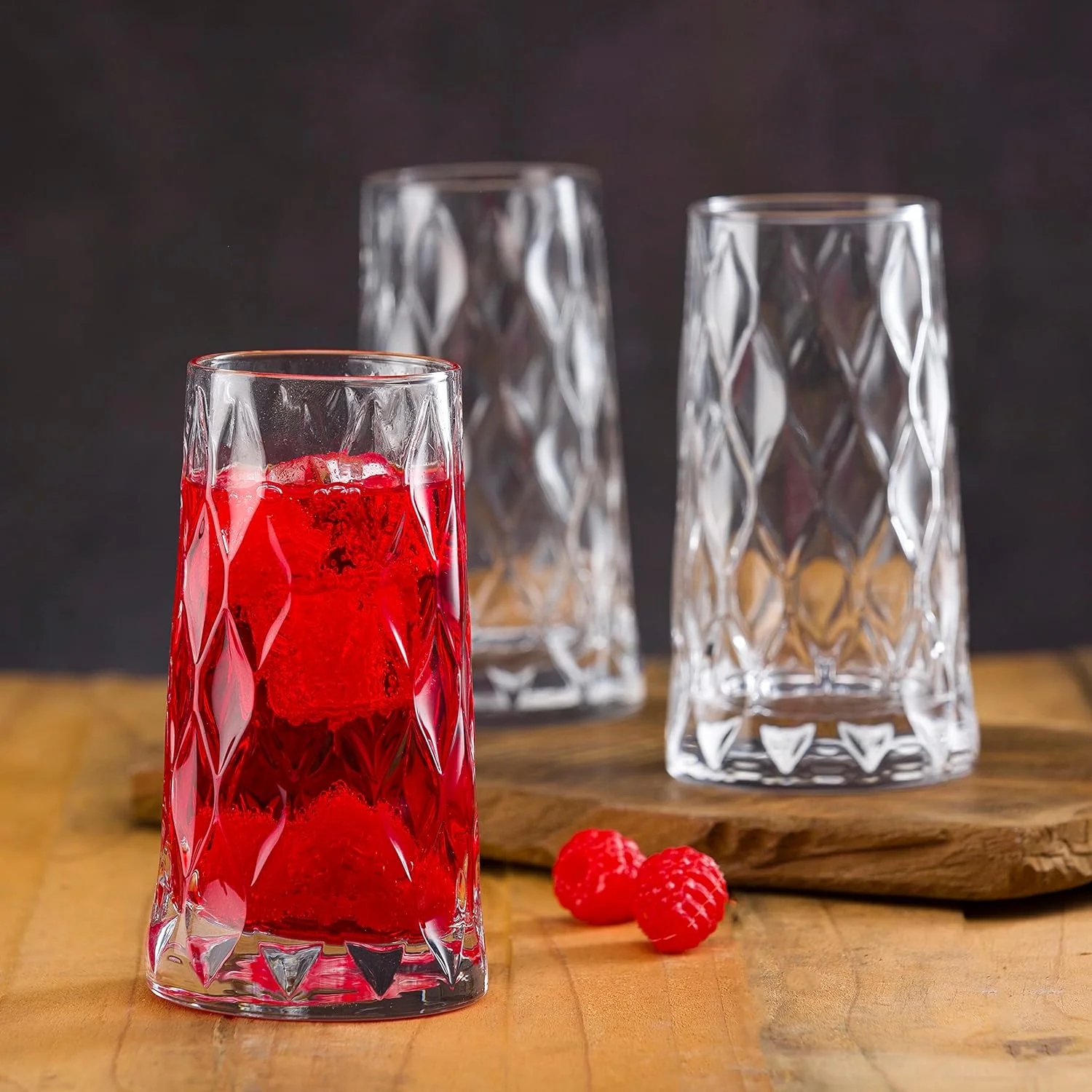 Pasabahce Leafy Long Drinking Glass 83x150mm/350ml (Box of 4) - Image 3