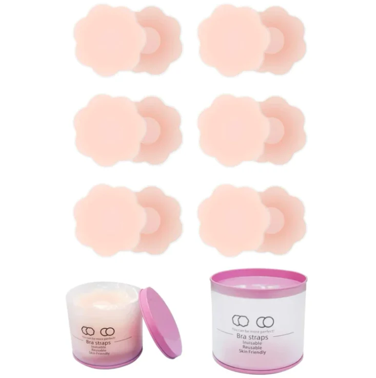 Reusable nipple cover flower and Round shape - 6 set - Image 3