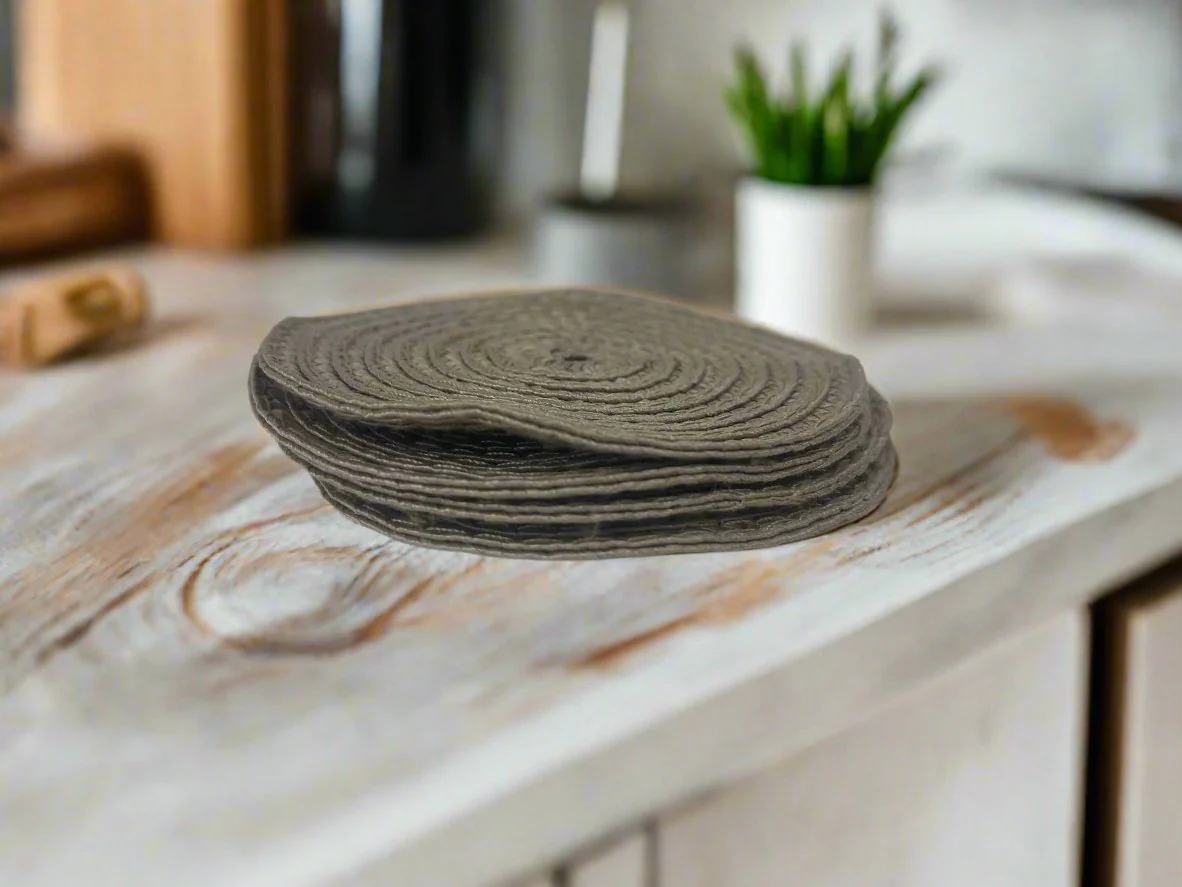 Salt & Pepper Set of 4 PAIGE Coasters  - Dust - Image 3