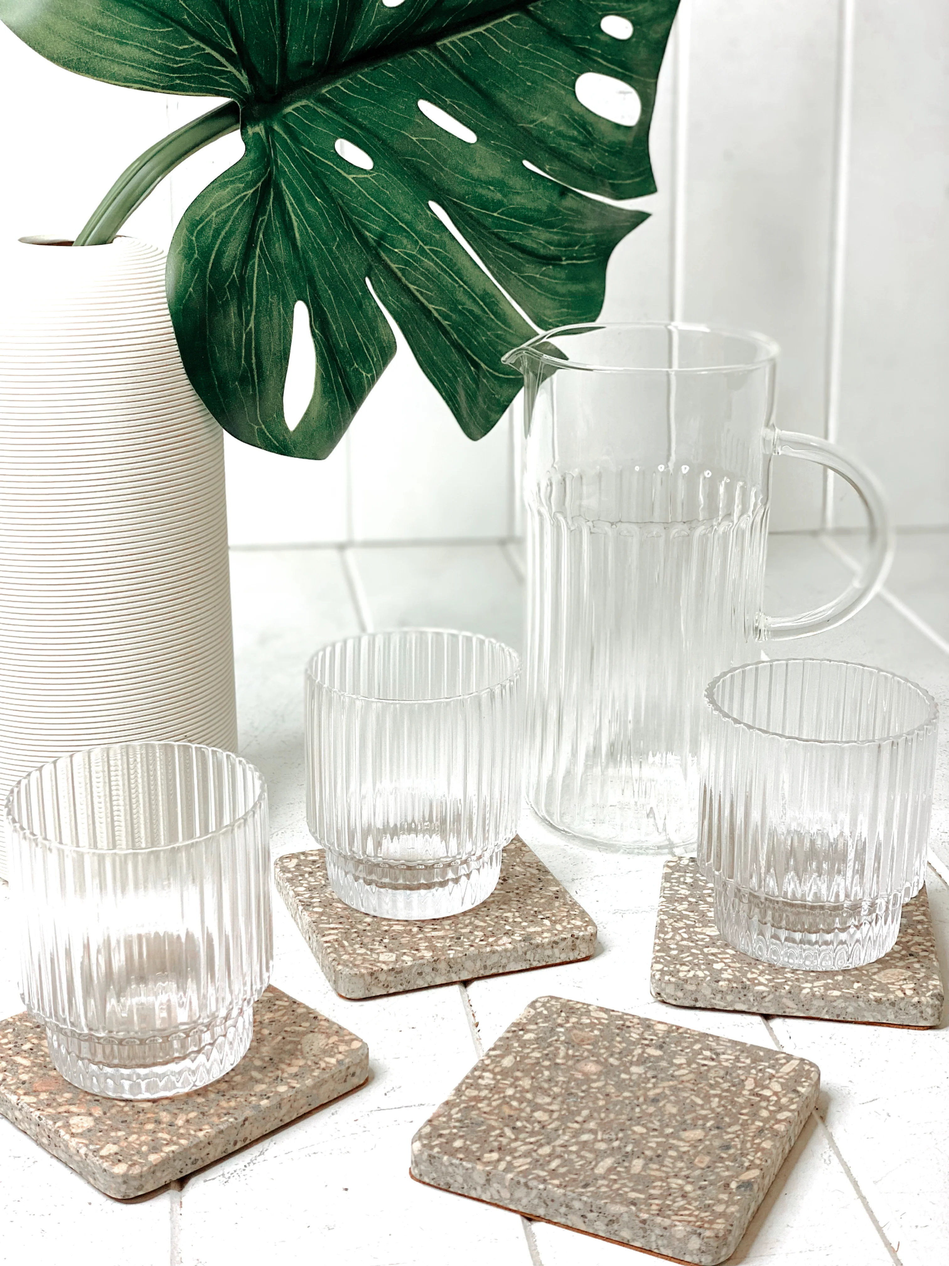 Terrazzo Grey Coasters - Set of 4 - Image 2