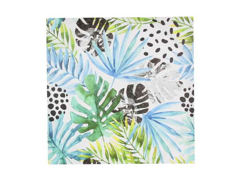 BLUE GREEN FURN CANVAS WALL ART 50CM X 50CM - Image 4